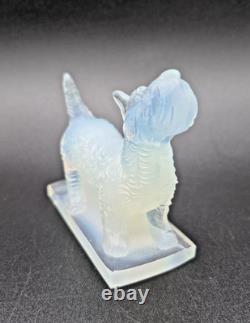 Art Deco Sabino of Paris Opalescent Glass Scotty Dog No Damage 4.25 inches long