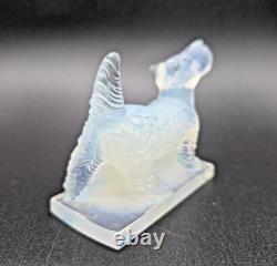 Art Deco Sabino of Paris Opalescent Glass Scotty Dog No Damage 4.25 inches long