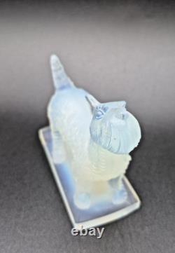 Art Deco Sabino of Paris Opalescent Glass Scotty Dog No Damage 4.25 inches long