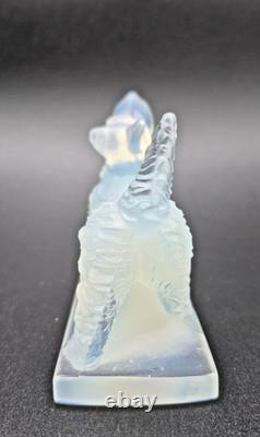 Art Deco Sabino of Paris Opalescent Glass Scotty Dog No Damage 4.25 inches long