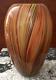 Art Glass Mid Century Modern Italian Pulled Feather Glass Vase Italy 8½ X 6