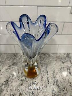 Art Glass Vase in Multicolor by Josef Hospodka for Glass Factory Chribska 1960s