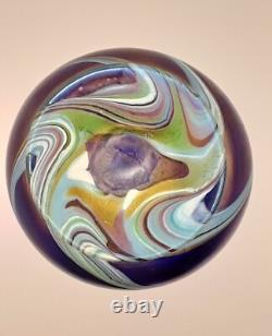 Art Nouvea Josef Rindskopf Söhne Art Glass Iridescent Pinched Marbled VASE 8.35