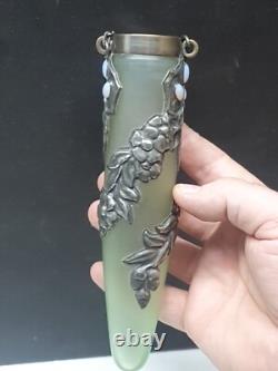 Art Nouveau Glass Hanging Vase 19cm High (R4 S2 B4)