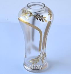 Art Nouveau Glass Vase, Enamel Painting, Numbered, around 1910 P499 Art Nouveau Glass Vase, Enamel Painting, Numbered, around 1910 P499