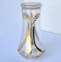 Art Nouveau Glass Vase, Enamel Painting, Numbered, around 1910 P499