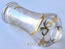 Art Nouveau Glass Vase, Enamel Painting, Numbered, around 1910 P499