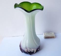 Art Nouveau Glass Vase, Um 1920 L488