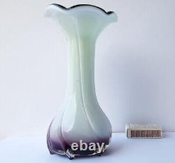 Art Nouveau Glass Vase, Um 1920 L488