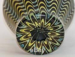 Art Nouveau Julius Camillo de Maess Josephinenhutte Swirl Glass Vase-Loetz Style