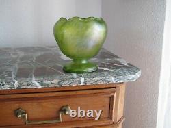 Art Nouveau Loetz Green Iridescent Vase
