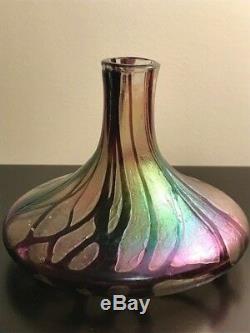 Art Nouveau Loetz-style Phanomen Decorated Iridescent Vase