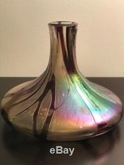 Art Nouveau Loetz-style Phanomen Decorated Iridescent Vase