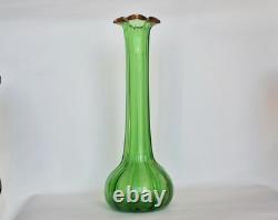 Art Nouveau Murano N Martinuzzi Vittorio Zecchin Costolato Ribbed Glass Vase