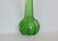 Art Nouveau Murano N Martinuzzi Vittorio Zecchin Costolato Ribbed Glass Vase