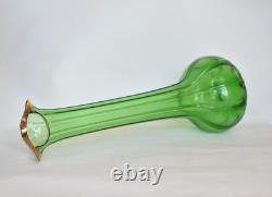 Art Nouveau Murano N Martinuzzi Vittorio Zecchin Costolato Ribbed Glass Vase