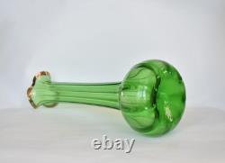 Art Nouveau Murano N Martinuzzi Vittorio Zecchin Costolato Ribbed Glass Vase