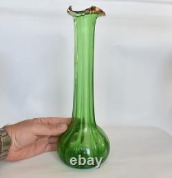 Art Nouveau Murano N Martinuzzi Vittorio Zecchin Costolato Ribbed Glass Vase
