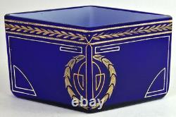 Art Nouveau Vase Glass Bowl Josef Riedel Polaun around 1900 R499