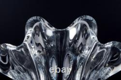 Art Vannes, France. Art glass vase in crystal. Art Deco. Clear glass