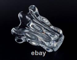 Art Vannes, France. Art glass vase in crystal. Art Deco. Clear glass