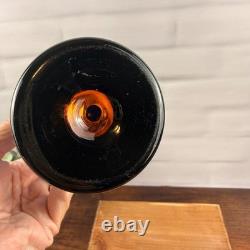 Aseda B5/610-B Bo Borgstrom Swedish Art Glass Vase Blue Orange MCM