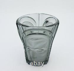 August Walther & Sohne Beautiful Art Deco Vase Glass Three Faces