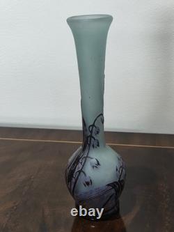 Authentic Émile Gallé Art Nouveau Cameo Glass Vase'Muguet' Ex-Culloden Hotel