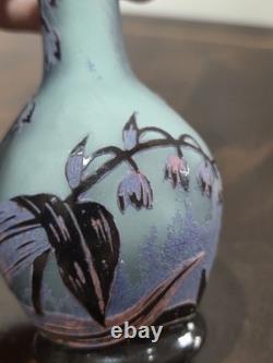 Authentic Émile Gallé Art Nouveau Cameo Glass Vase'Muguet' Ex-Culloden Hotel