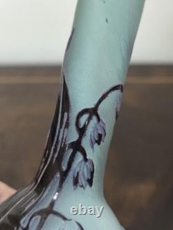 Authentic Émile Gallé Art Nouveau Cameo Glass Vase'Muguet' Ex-Culloden Hotel