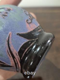 Authentic Émile Gallé Art Nouveau Cameo Glass Vase'Muguet' Ex-Culloden Hotel