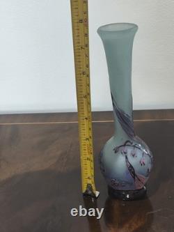 Authentic Émile Gallé Art Nouveau Cameo Glass Vase'Muguet' Ex-Culloden Hotel