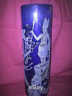 Authentic Masterpiece by Patrick Wadley Etched Vase