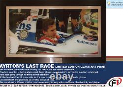 Ayrton Senna Print limited edition. The final picture. Framed, titled, numbered