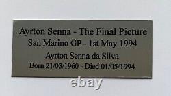 Ayrton Senna Print limited edition. The final picture. Framed, titled, numbered