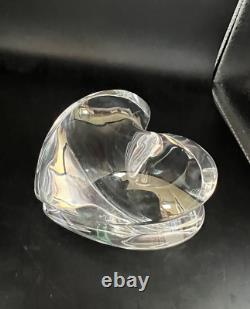 Baccarat Crystal ZinZin Heart Paperweight France Model #2103966 LARGE