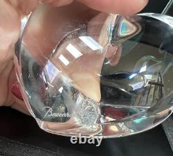 Baccarat Crystal ZinZin Heart Paperweight France Model #2103966 LARGE