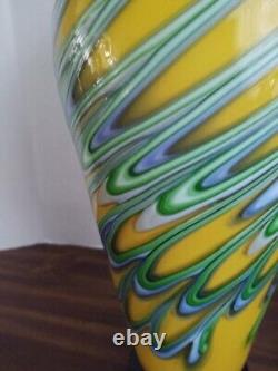 Baijan Glass By Essie Zareh Azerbaijan Art Glass Vase 16.75 Tall
