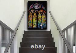 Banksy Prayer Church Window Stained Glass Cool Painting Canvas Print Wall Art