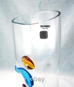Barbini Murano Art Glass Huge 13 Modern Hand Blown Vase(s) New w sticker