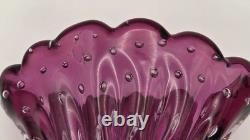 Barovier & Toso Murano Italy Large Bullicante Cased Glass Vase Italy 1930s-1950s
