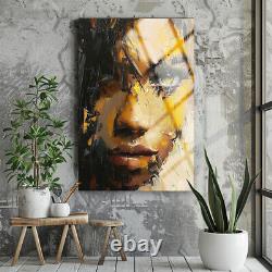 Beatiful Woman Glass Wall Art, Abstract Wall Art, Glass Wall Decor, Artwork