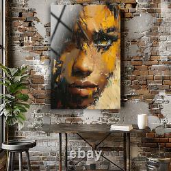 Beatiful Woman Glass Wall Art, Abstract Wall Art, Glass Wall Decor, Artwork