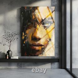 Beatiful Woman Glass Wall Art, Abstract Wall Art, Glass Wall Decor, Artwork