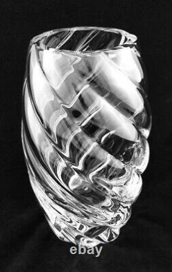 Beautiful 10 Baccarat Art Crystal Cyrille Spiral Flower Vase Excellent