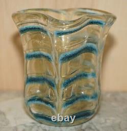 Beautiful Decorative Custom Made Decorative Glass Vase With Crimped Design