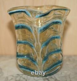 Beautiful Decorative Custom Made Decorative Glass Vase With Crimped Design