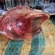 Beautiful Large Vintage Murano Style Red Art Glass Bowl C1960. Signed, Bargain
