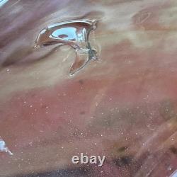 Beautiful Large Vintage Murano Style Red Art Glass Bowl C1960. Signed, bargain