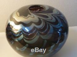 Beautiful Vintage Peter Layton Art Glass Vase stunning design 1987 rare item
